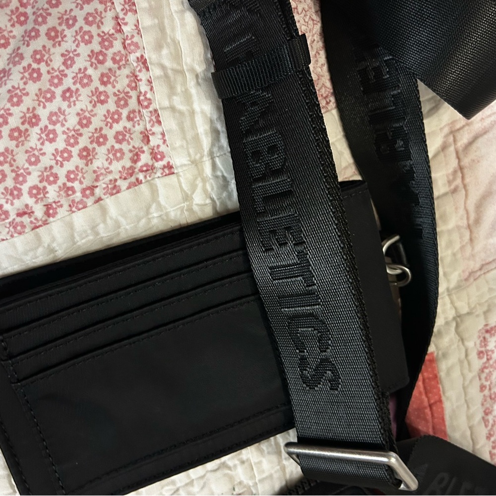 Fabletics Black Modular Crossbody Clip Bag with Logo Strap